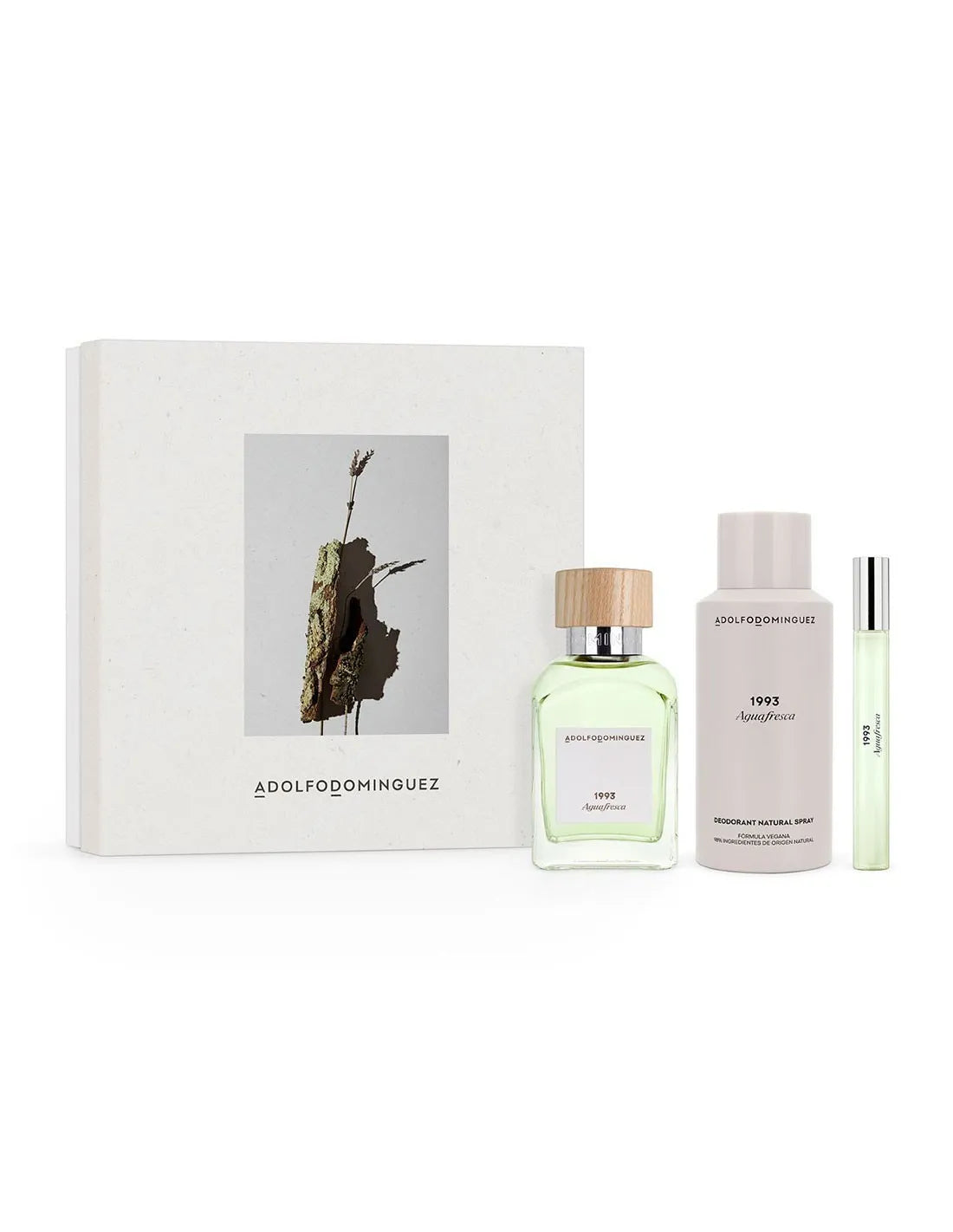 Agua Fresca de Hombre EDT 120ml 10ml Desodorante 150ml Vaporizador - Adolfo Dominguez