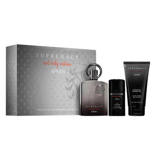 Supremacy Not Only Intense EDP 100ml Gel de Baño 100ml Deodorant Stick 75ml - Afnan