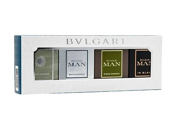 Man Aqua, Aqua Marine, Wood Essence, Glacial Essence 5ml Gift Set - Bvlgari