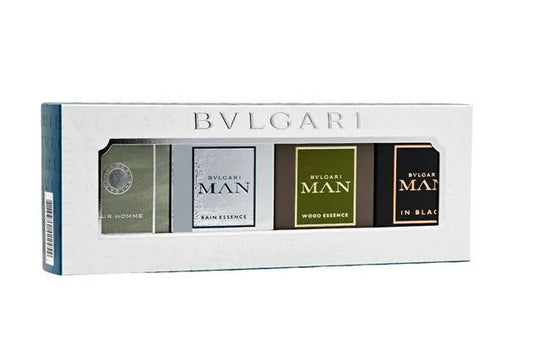 Man Aqua, Aqua Marine, Wood Essence, Glacial Essence 5ml Gift Set - Bvlgari